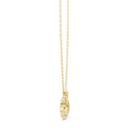14K Solid Gold Lab Diamond Infinity Pendant Necklace, Yellow Gold, view 3