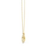 14K Solid Gold Lab Diamond Infinity Pendant Necklace, Yellow Gold, view 3