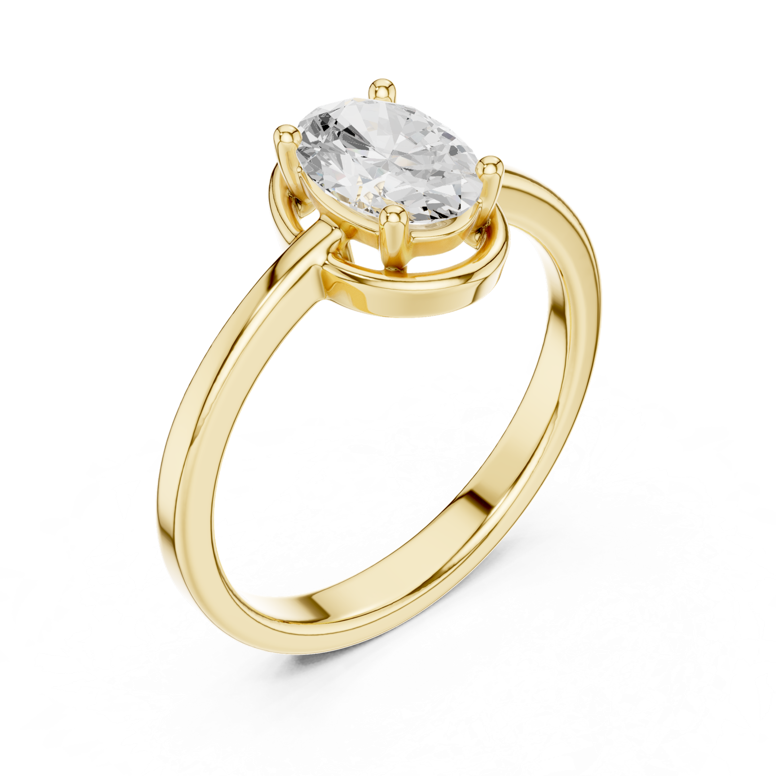 Gold Ring DDLR-508, Yellow Gold, view 2