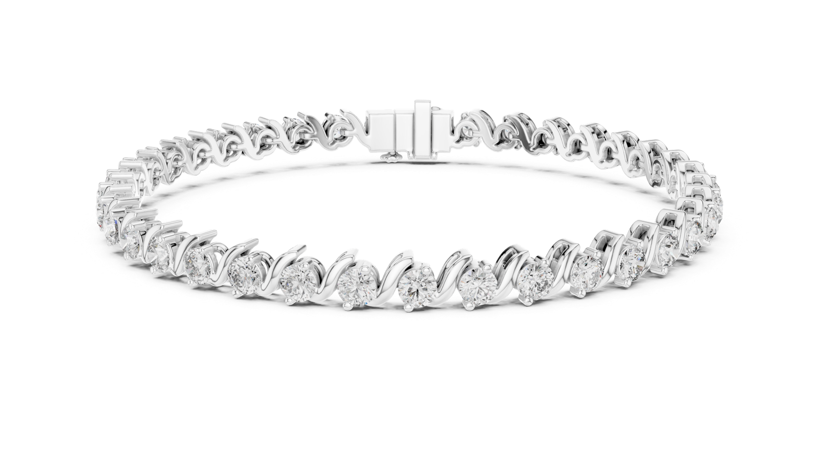 Gold Bracelet GLBR-0003, White Gold, view 4