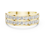 14K Solid Gold Lab Diamond Eternity Ring, Yellow Gold, view 4