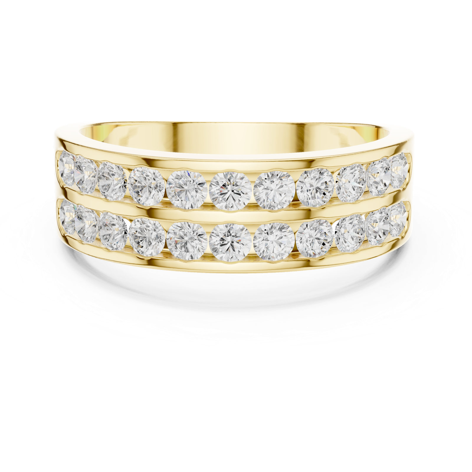 14K Solid Gold Lab Diamond Eternity Ring, Yellow Gold, view 4
