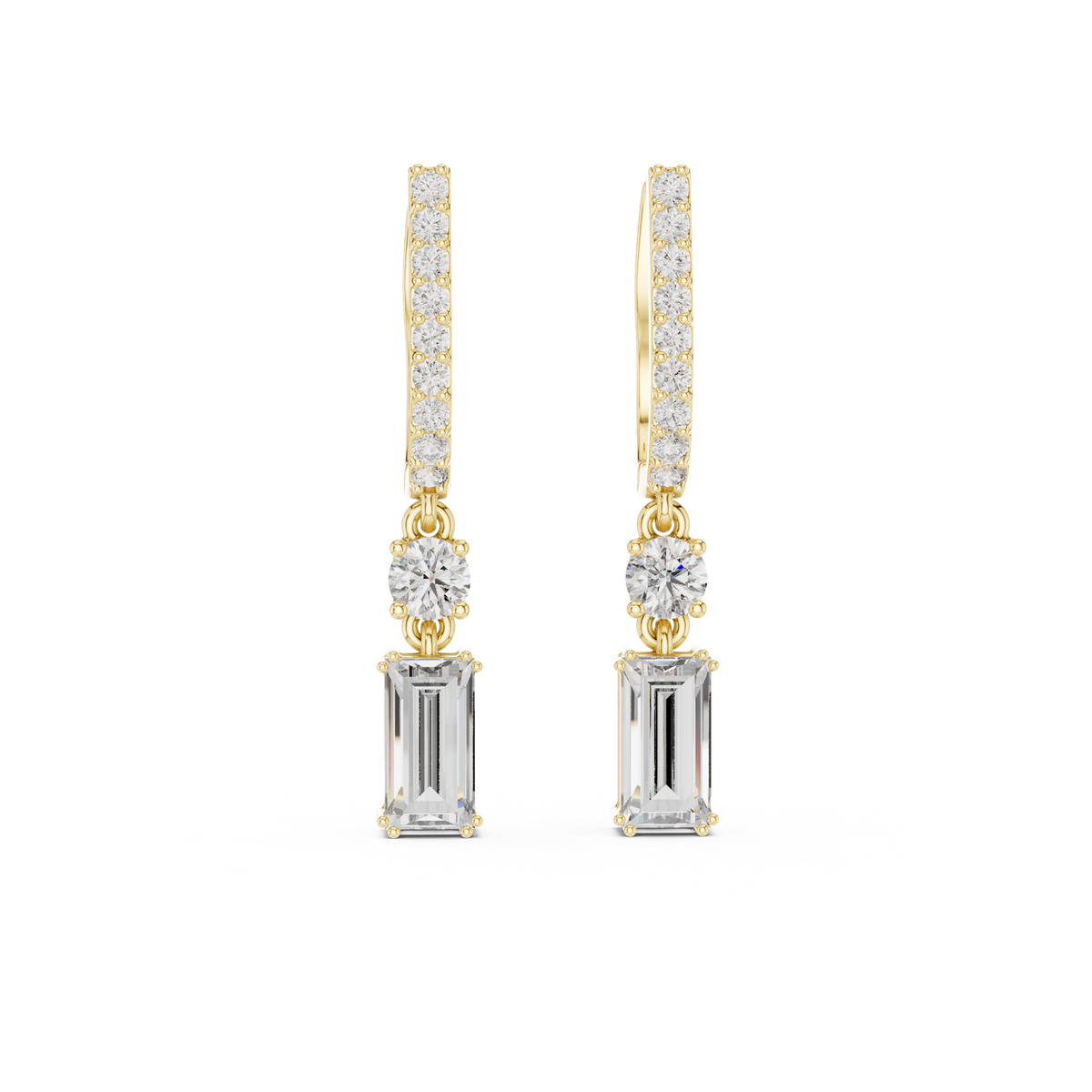 Gold Earrings 3-10012E_168_M, Yellow Gold