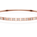 14K Solid Gold Lab Diamond Bracelet, Rose Gold, view 4