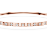 14K Solid Gold Lab Diamond Bracelet, Rose Gold, view 4