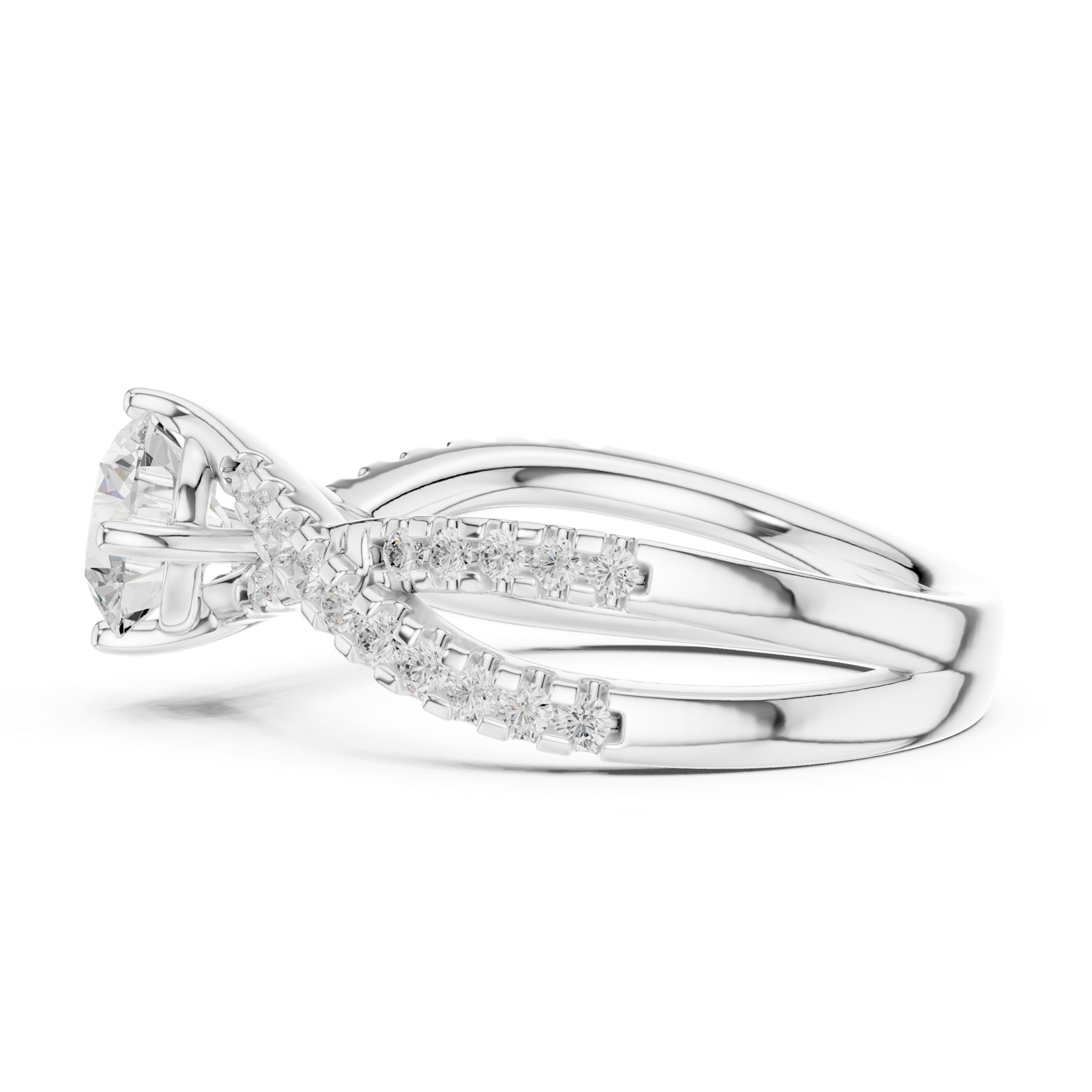 Gold Ring DDLR-666, White Gold, view 3