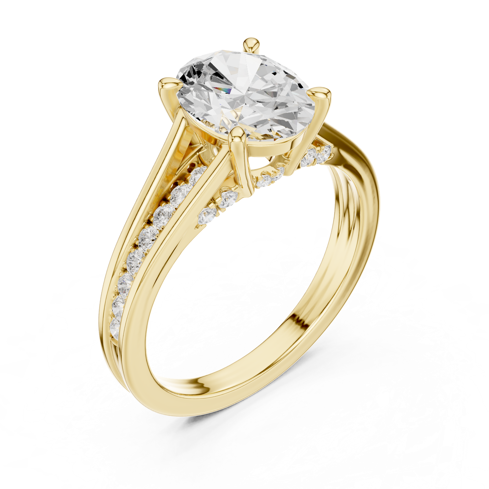 Gold Ring DDLR-995, Yellow Gold, view 2