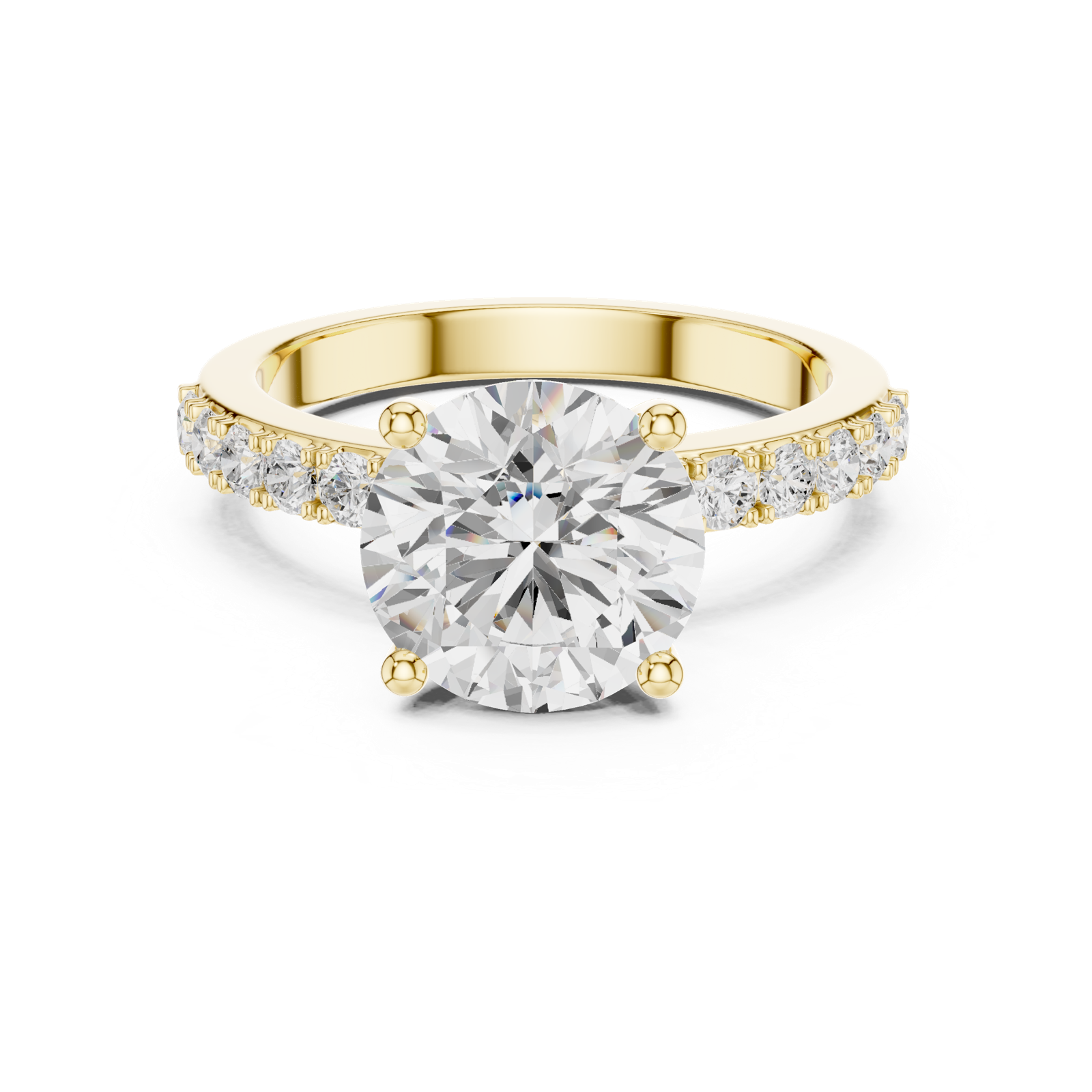 Gold Ring DDLR-750, Yellow Gold, view 4