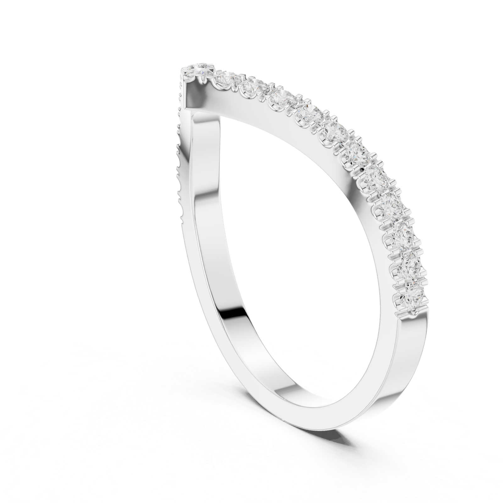 Gold Ring DDLR-1117, White Gold, view 1