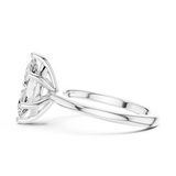 Gold Ring DDLR-032, Marquise center stone, White Gold, view 3