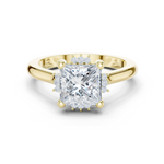 Gold Jewelry L35-123, Princess center stone, Yellow Gold