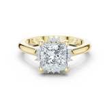 Gold Jewelry L35-123, Princess center stone, Yellow Gold