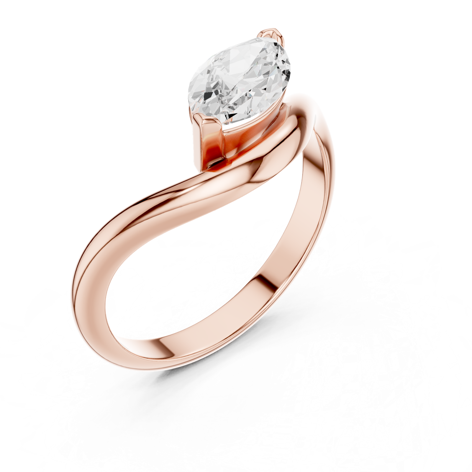 Gold Ring SBWR(30), Rose Gold, view 2