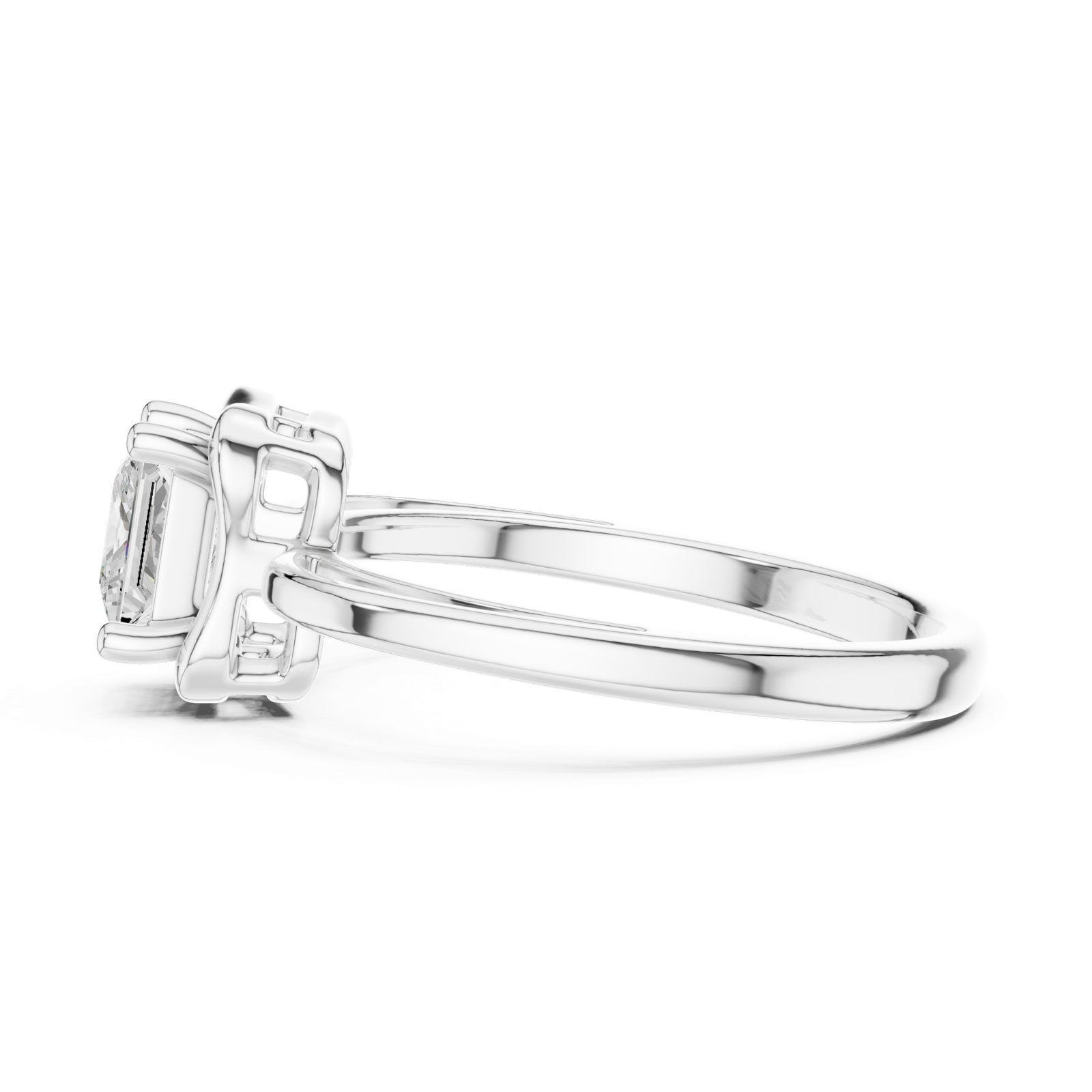 Gold Ring DDLR-514, White Gold, view 3