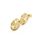 14K Solid Gold Lab Diamond Cluster Earrings, Yellow Gold, view 2