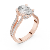 Gold Ring DDLR-183, Rose Gold, view 2