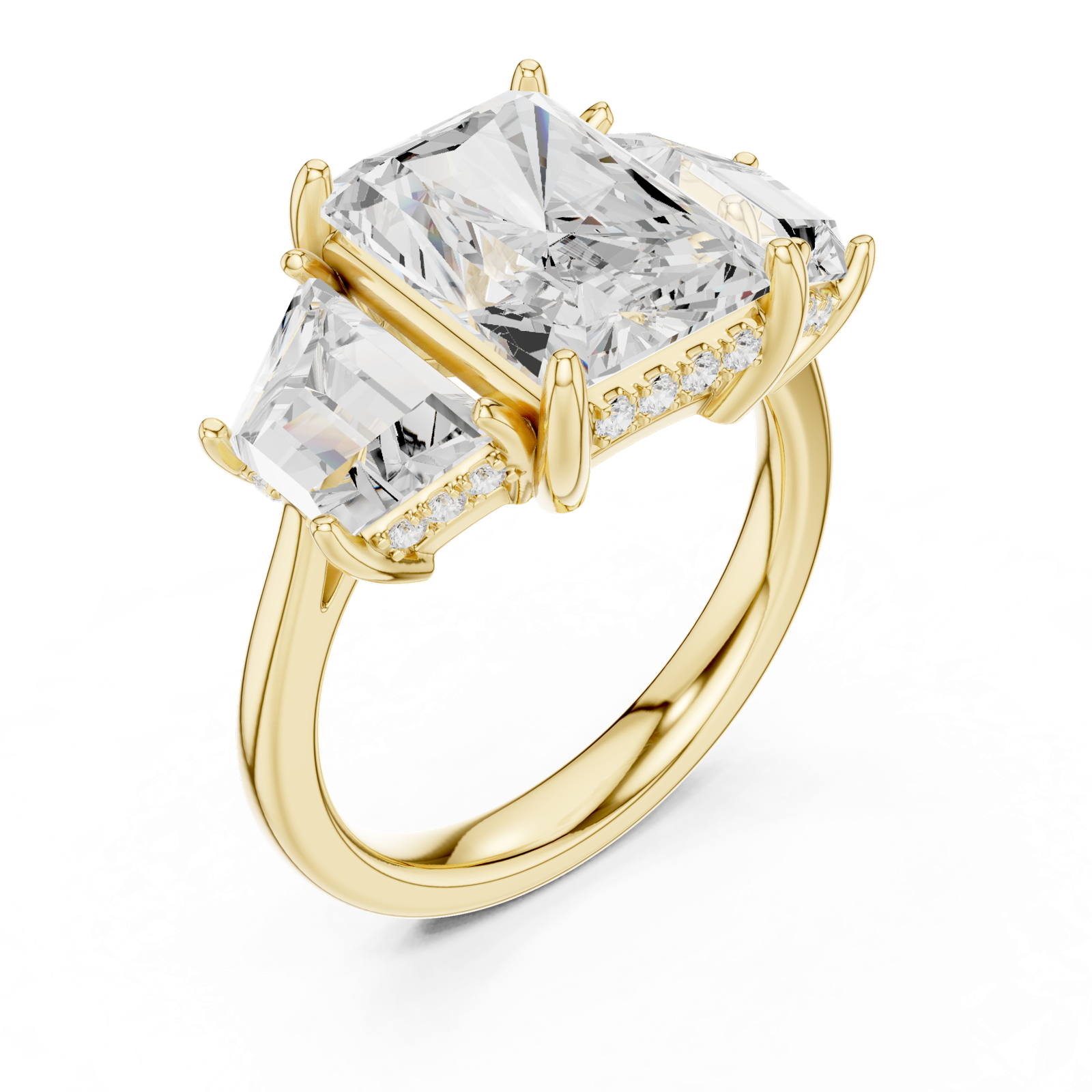 Gold Ring DDLR-746, Yellow Gold, view 2