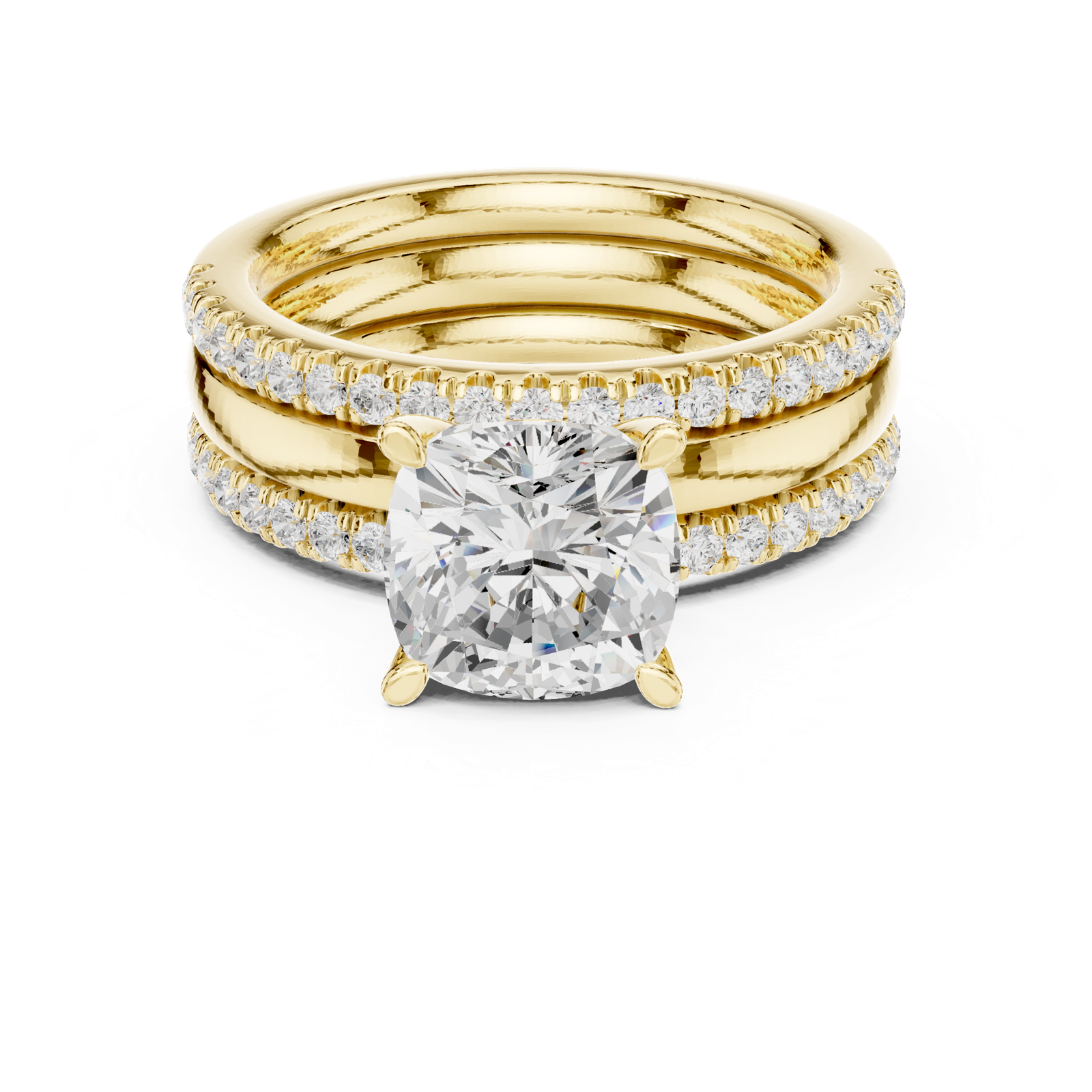 Gold Ring DDLR-302, Yellow Gold, view 4