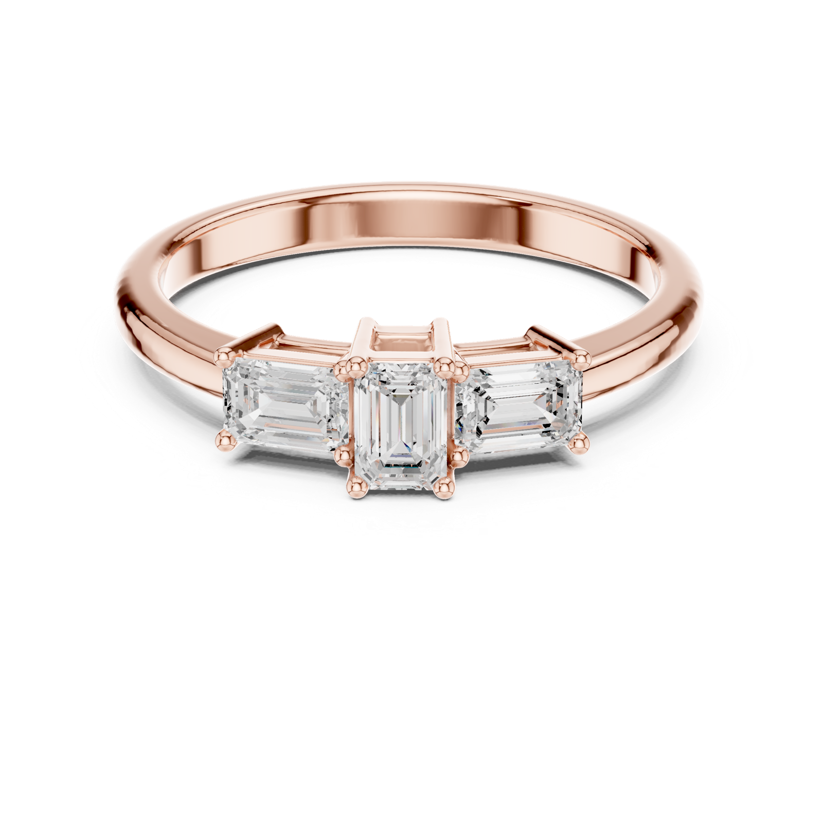 Gold Ring DDLR-480, Rose Gold, view 4