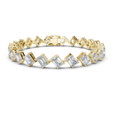 14K Solid Gold Lab Diamond Bracelet, Yellow Gold