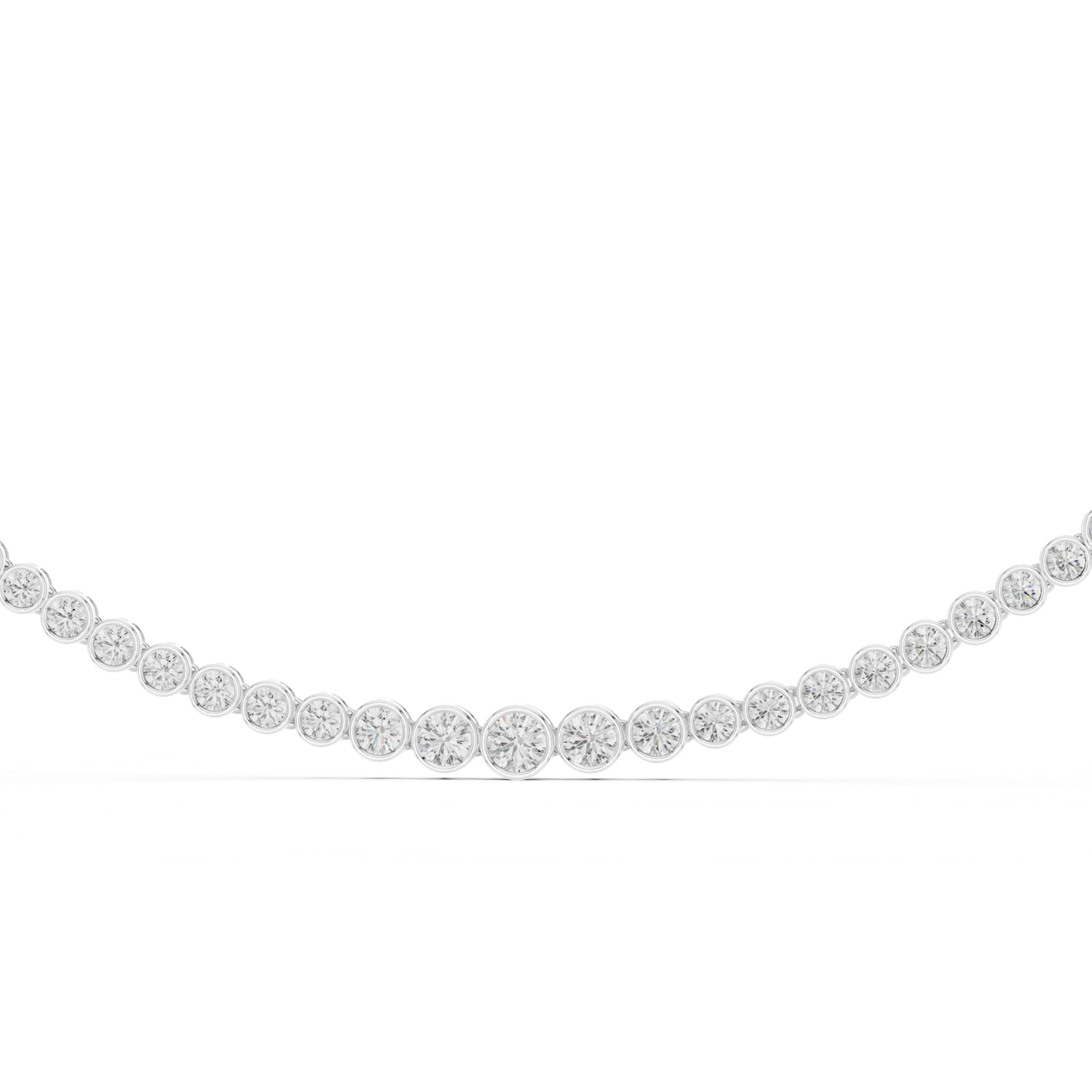 Gold Necklace GNK-0049, White Gold