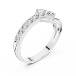 Gold Ring HLR-107, White Gold, view 2