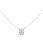 Gold Jewelry DDPS-001, Round center stone, Rose Gold, view 4