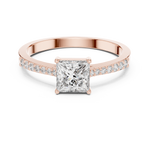 Gold Ring ALR-166, Rose Gold, view 4