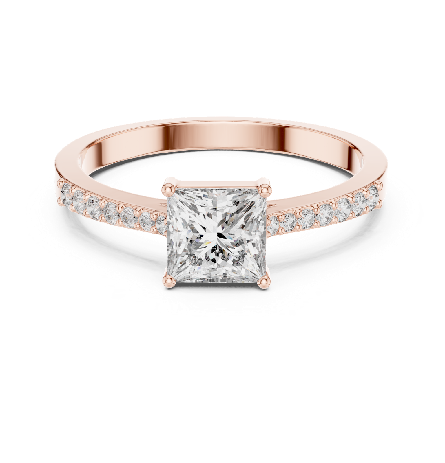 Gold Ring ALR-166, Rose Gold, view 4