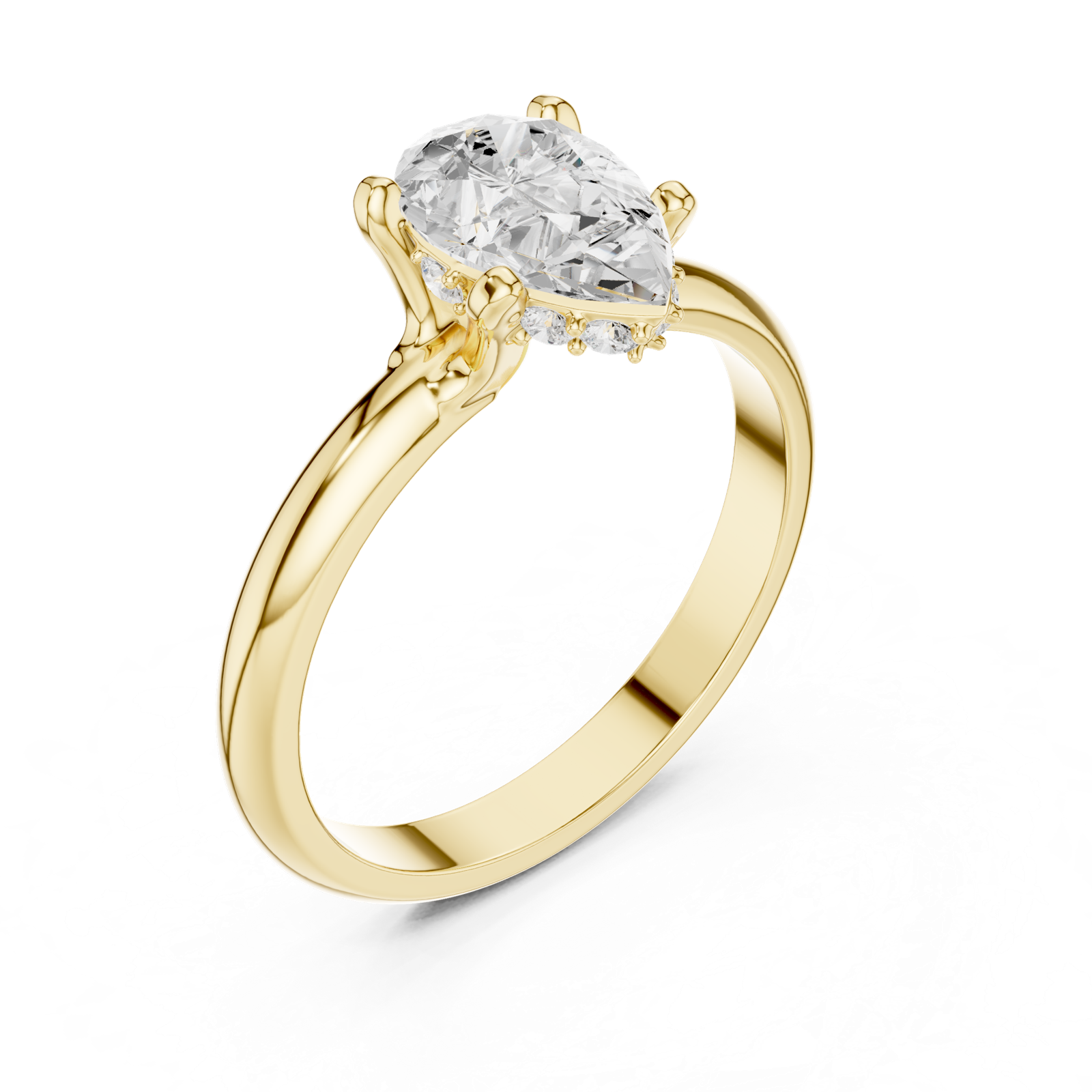 Gold Ring DDLR-1059, Yellow Gold, view 2