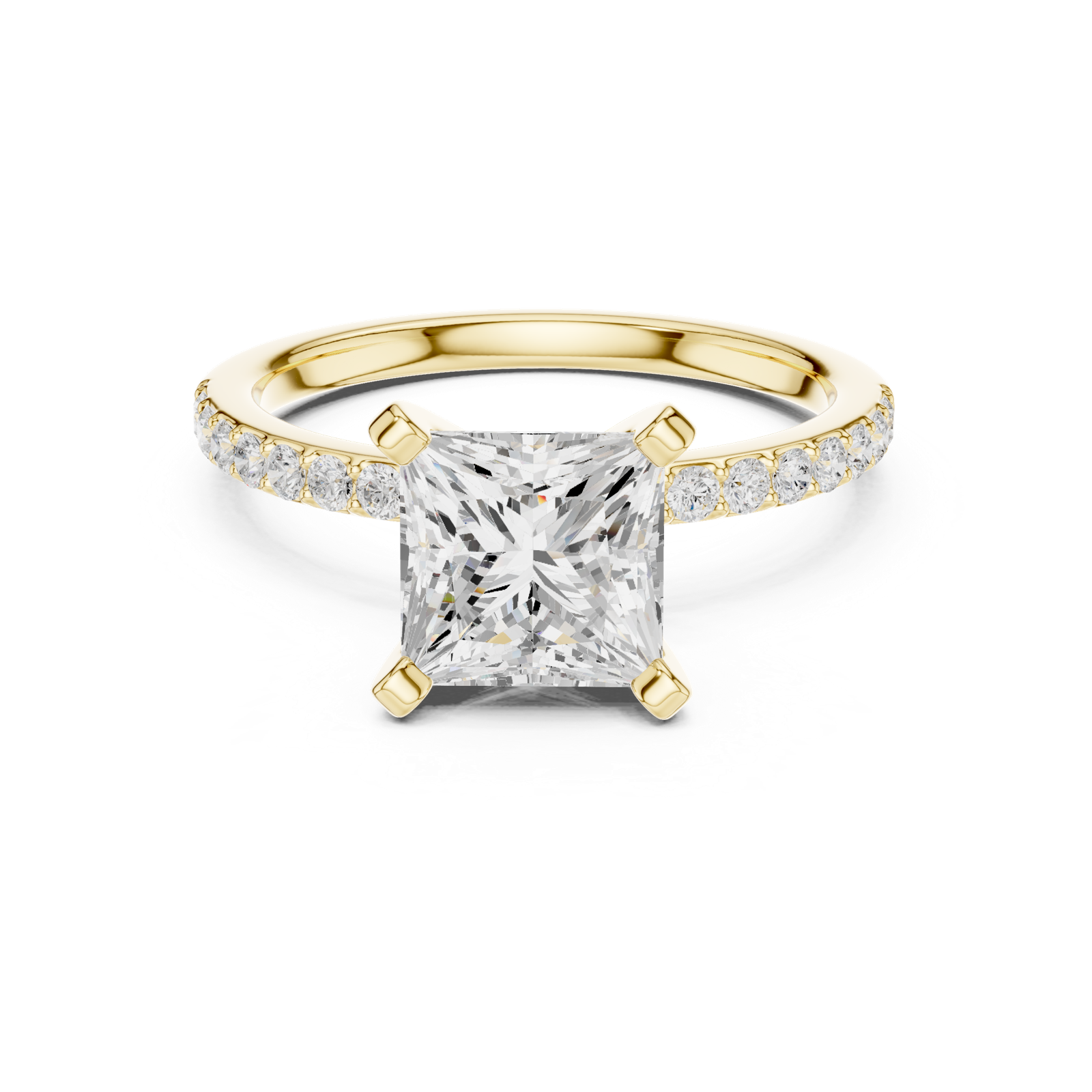 Gold Ring DDLR-890, Yellow Gold, view 4