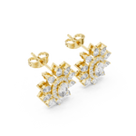 Gold Earrings AGDER-270, Yellow Gold, view 2