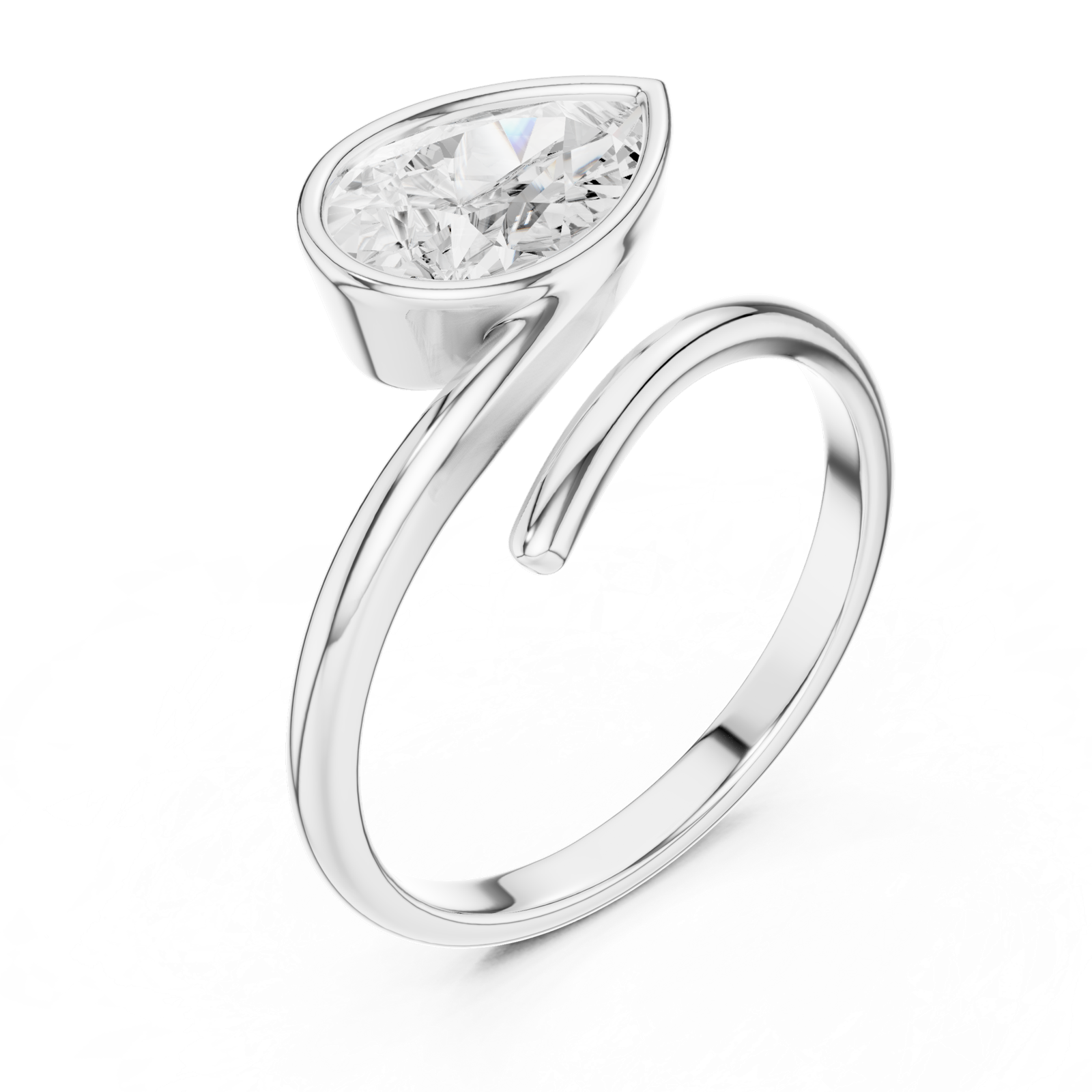 Gold Ring SBWR(22), White Gold, view 2