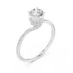 Gold Ring LR-0341, White Gold, view 2