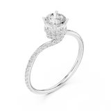 Gold Ring LR-0341, White Gold, view 2