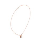 Gold Jewelry DDPS-001, Radiant center stone, Rose Gold, view 1
