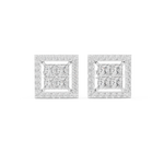 Gold Earrings AER-57, White Gold