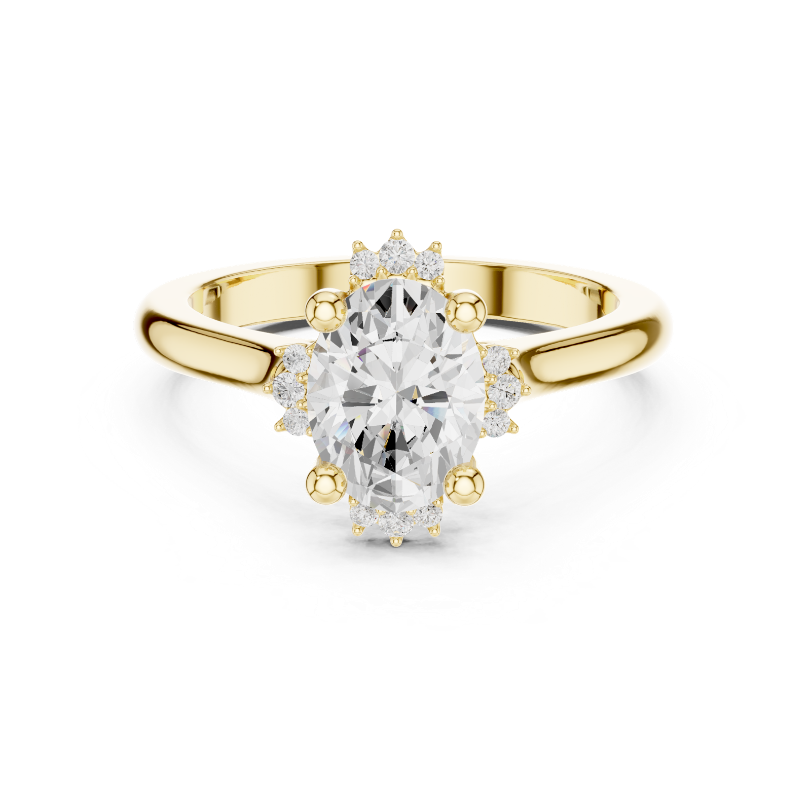 Gold Ring DDLR-336, Yellow Gold, view 4