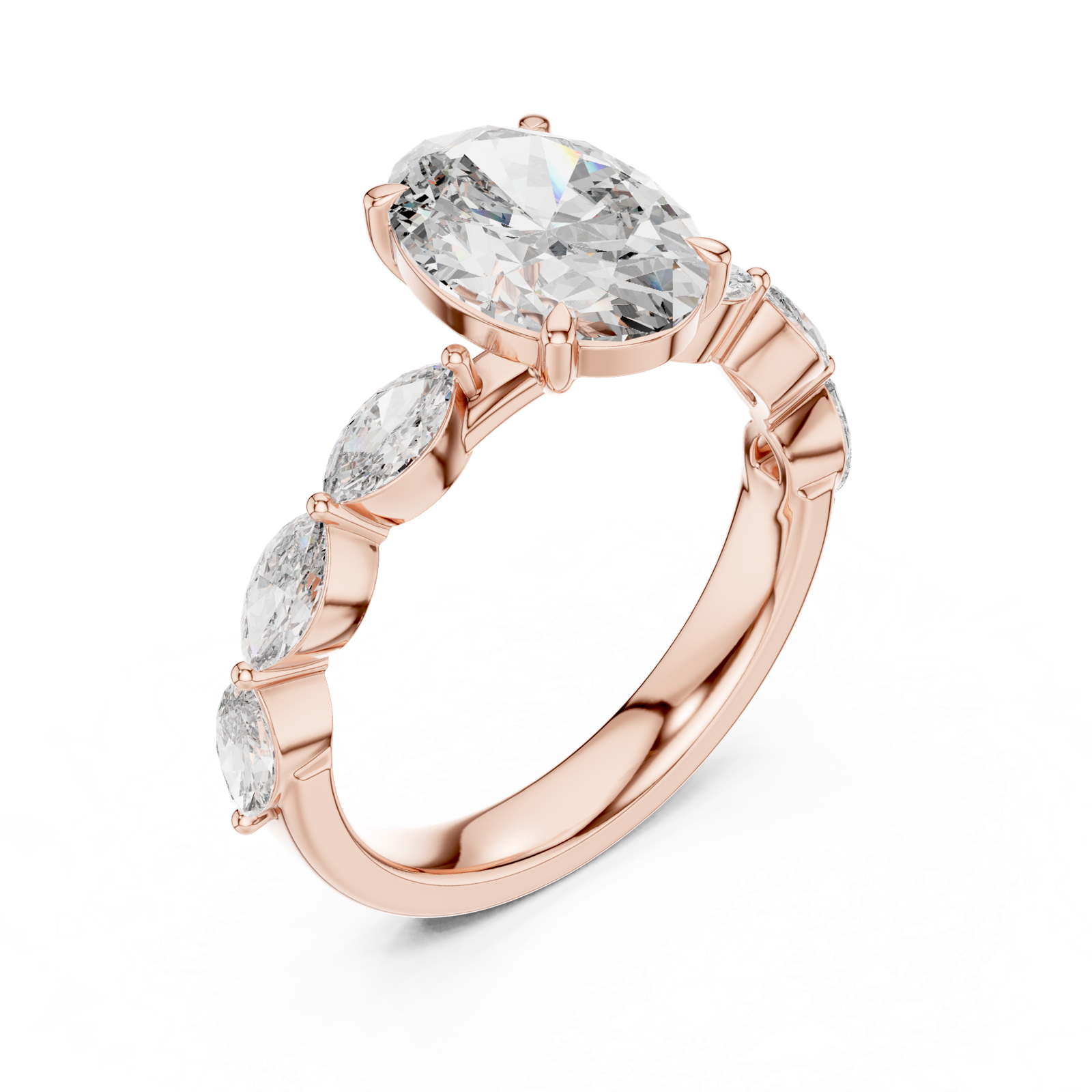 Gold Pendant 9-10031L_SS9, Rose Gold, view 2