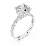 14K Solid Gold Lab Diamond Solitaire Ring, White Gold, view 2