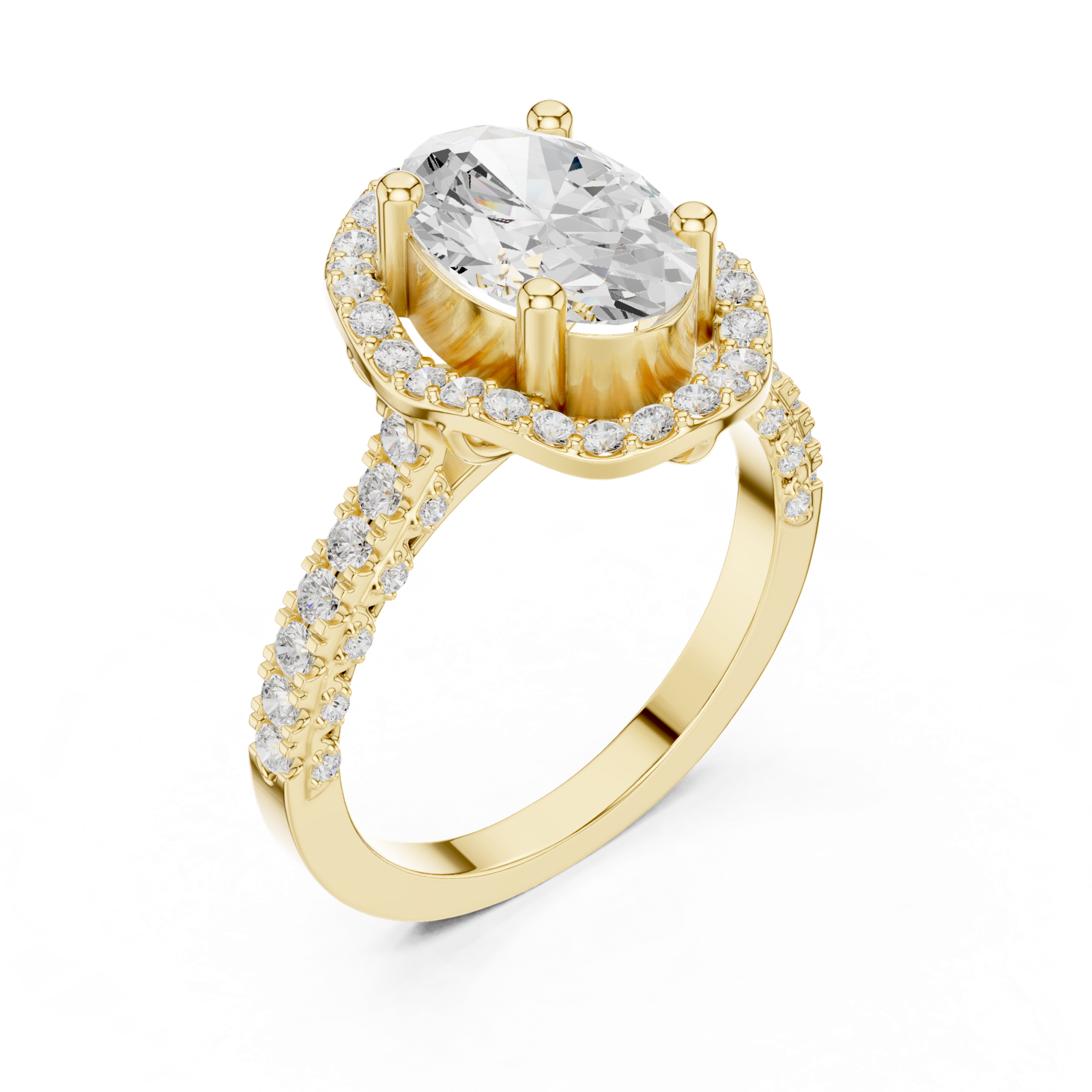 Gold Ring DDLR-410, Yellow Gold, view 2