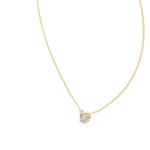 14K Solid Gold Lab Diamond Solitaire Pendant Necklace, Yellow Gold, view 2