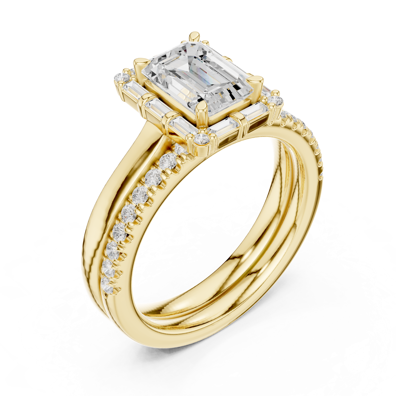Gold Ring DDLR-303, Yellow Gold, view 2