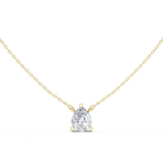 Gold Jewelry DDPO-001, Pear center stone, Yellow Gold