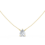 Gold Jewelry DDPO-001, Pear center stone, Yellow Gold