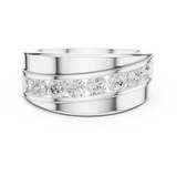 Gold Men's Ring GGR-0019, White Gold, view 4