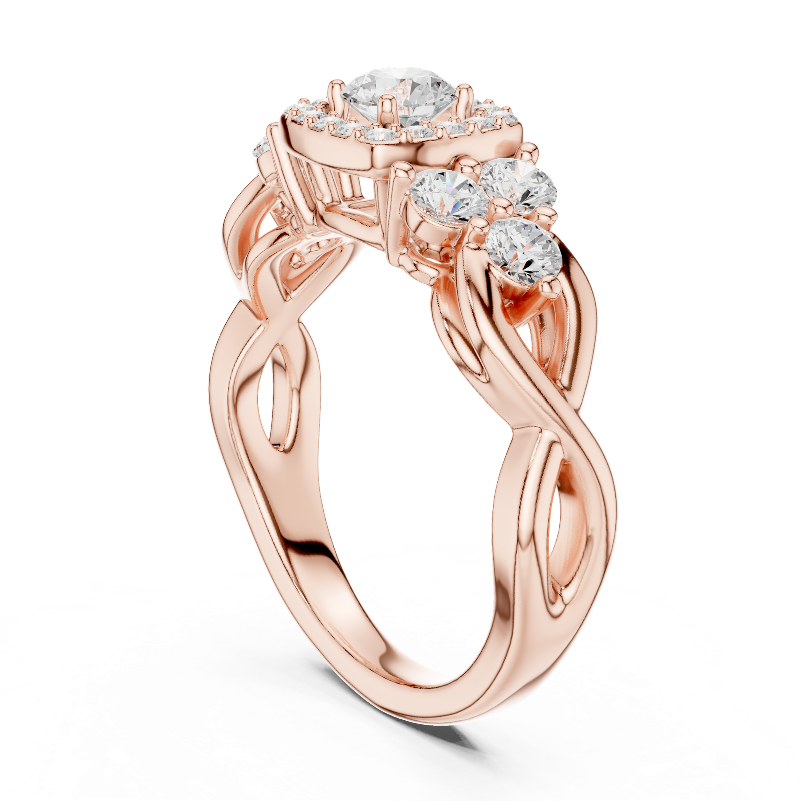 Gold Ring LR-0255, Rose Gold, view 1