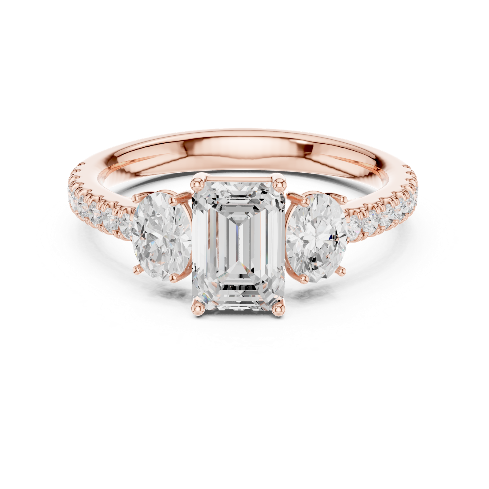 Gold Ring DDLR-706, Rose Gold, view 4