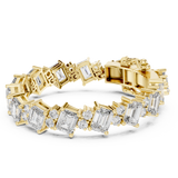 14K Solid Gold Lab Diamond Bracelet, Yellow Gold, view 1