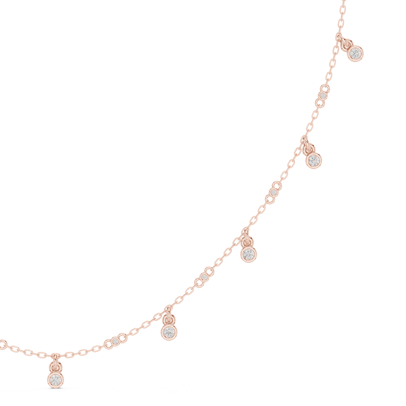 Gold Necklace SBWN (21), Rose Gold, view 3